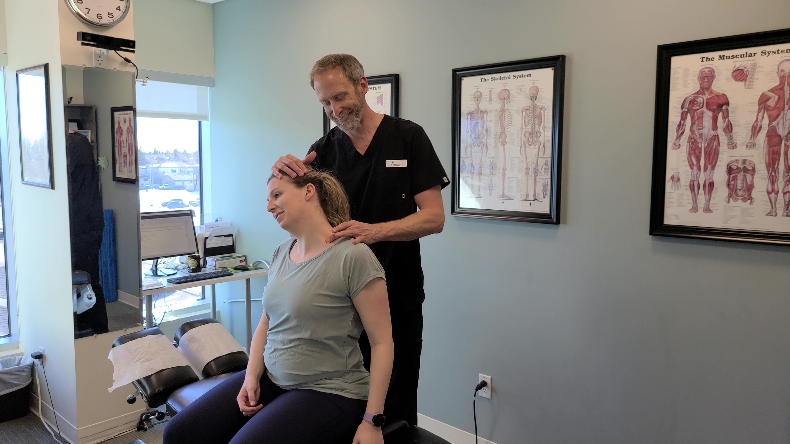 Dr. Denis Simons working on neck tissues.